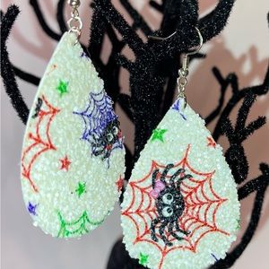 Halloween Faux Leather Earrings